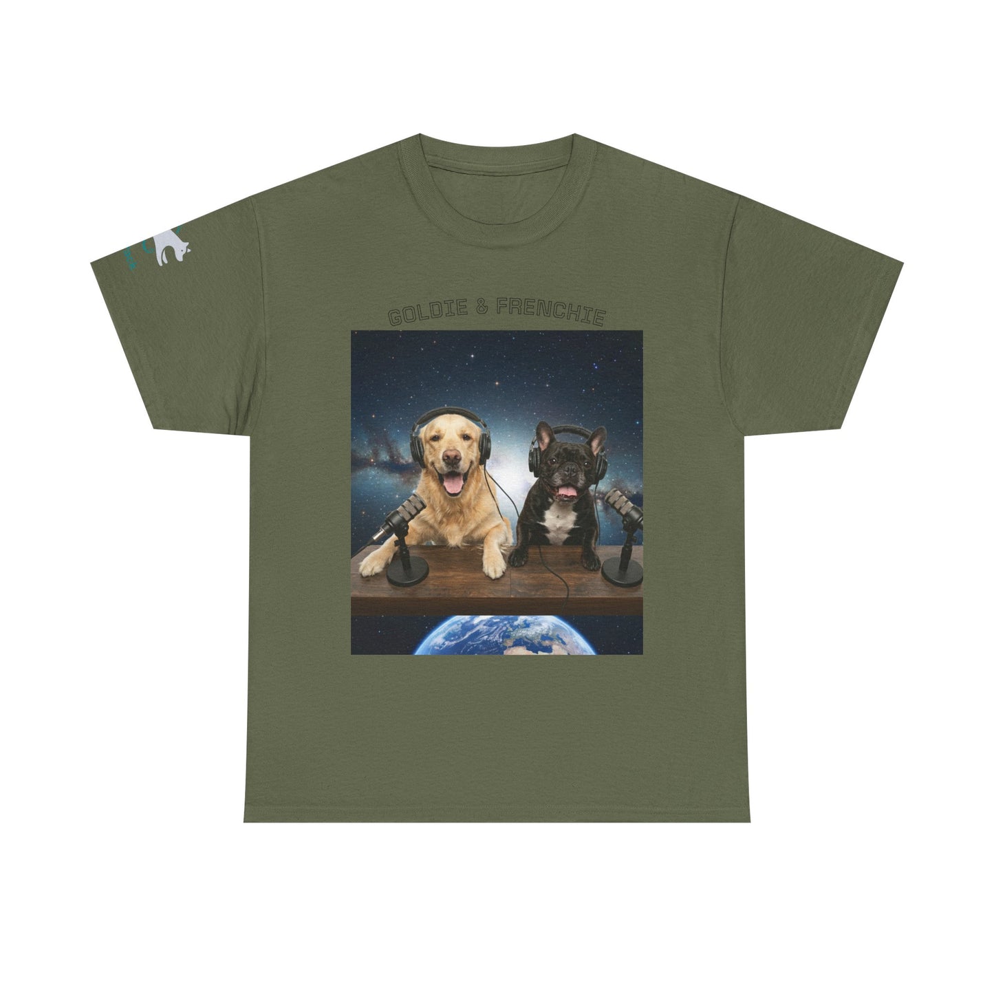 Goldie & Frenchie Broadcasting from Space T-Shirt
