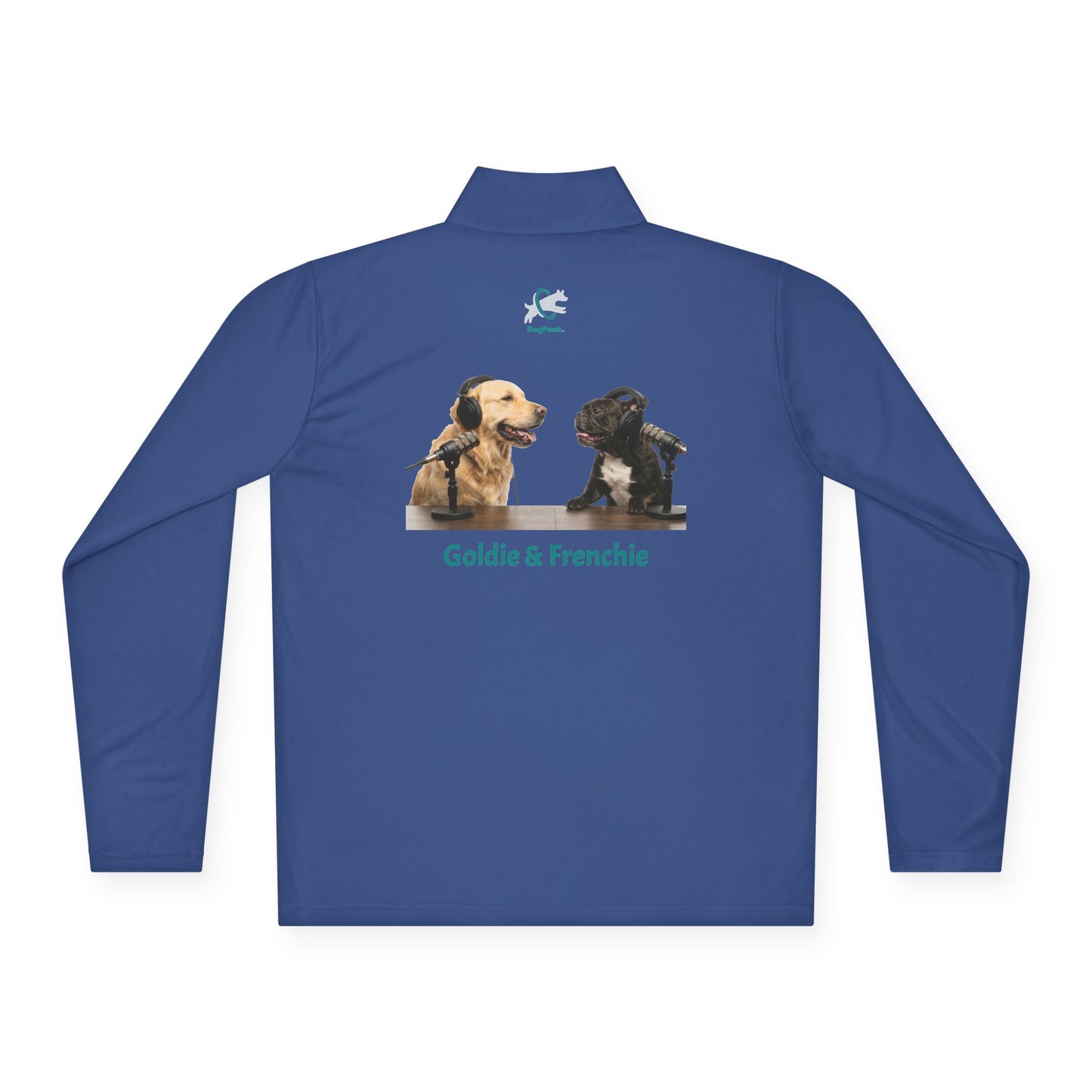 'Goldie & Frenchie' Quarter-Zip Pullover