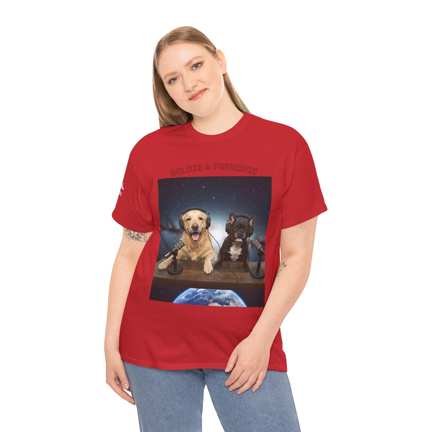 Goldie & Frenchie Broadcasting from Space T-Shirt