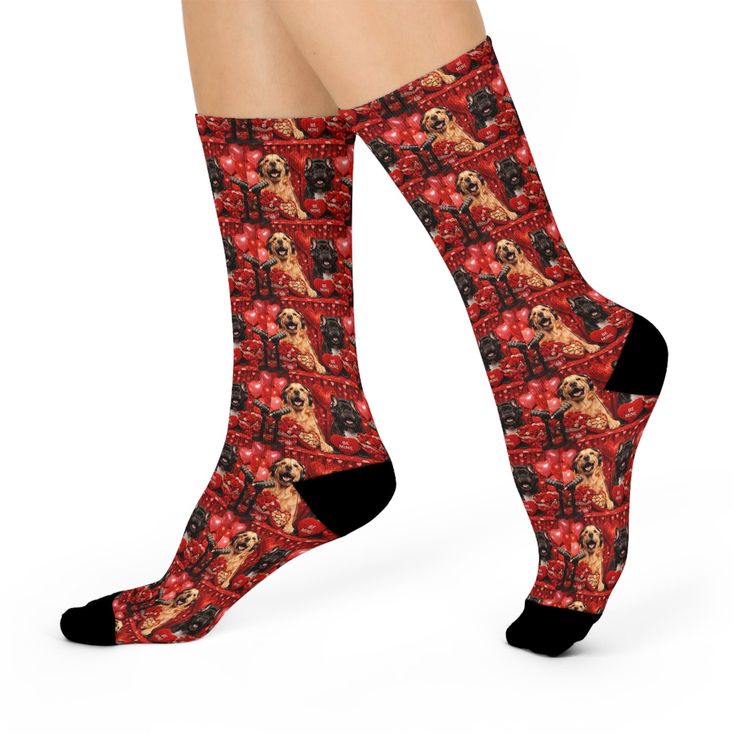 Goldie & Frenchie 'Be My Valentine' Crew Socks — Holiday-Inspired Design
