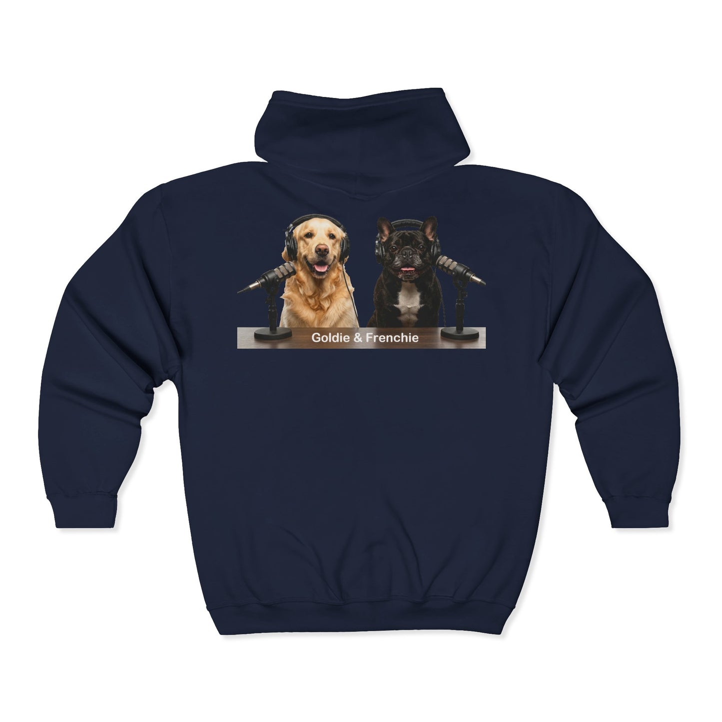 Goldie & Frenchie 'Something in between us' - Hooded Zip-up Sweatshirt