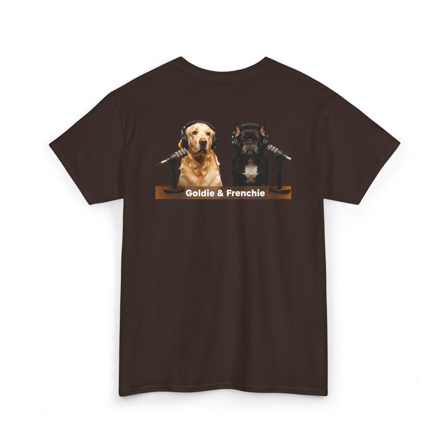 Goldie & Frenchie Staying Warm Front & Back Canada T‑Shirt - Ships from Canada