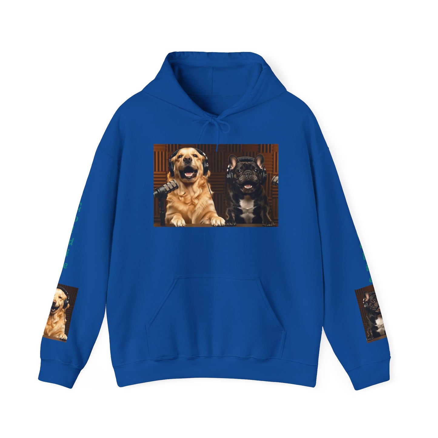 Goldie & Frenchie Hoodie — "Love G&F" Back and Front