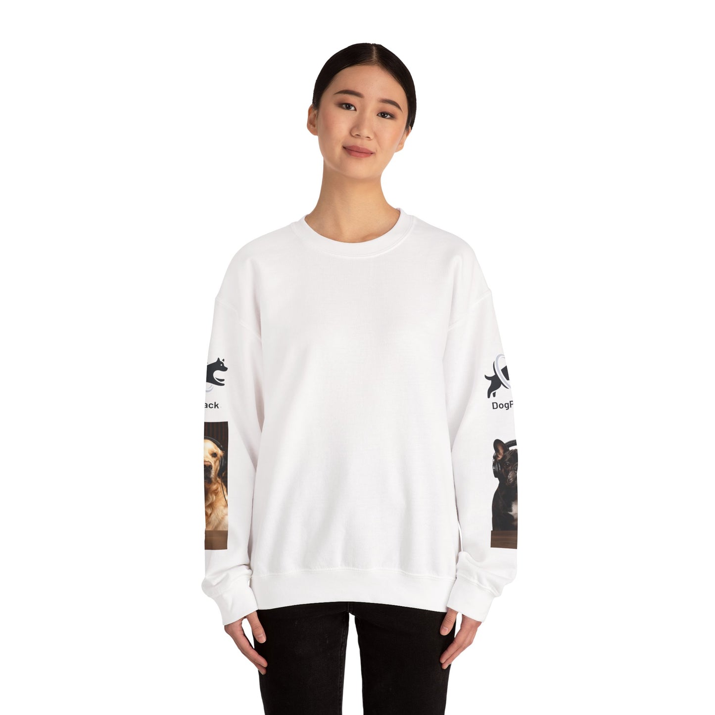 Goldie & Frenchie Have your Back Crewneck and Printed Sleeves
