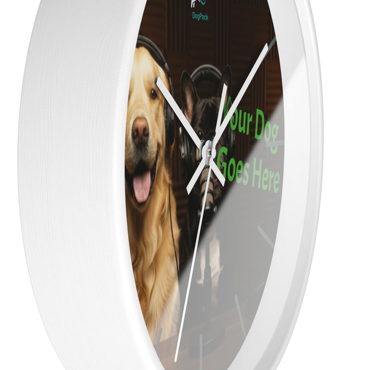 Goldie & Frenchie Custom Studio Wall Clock with your dog