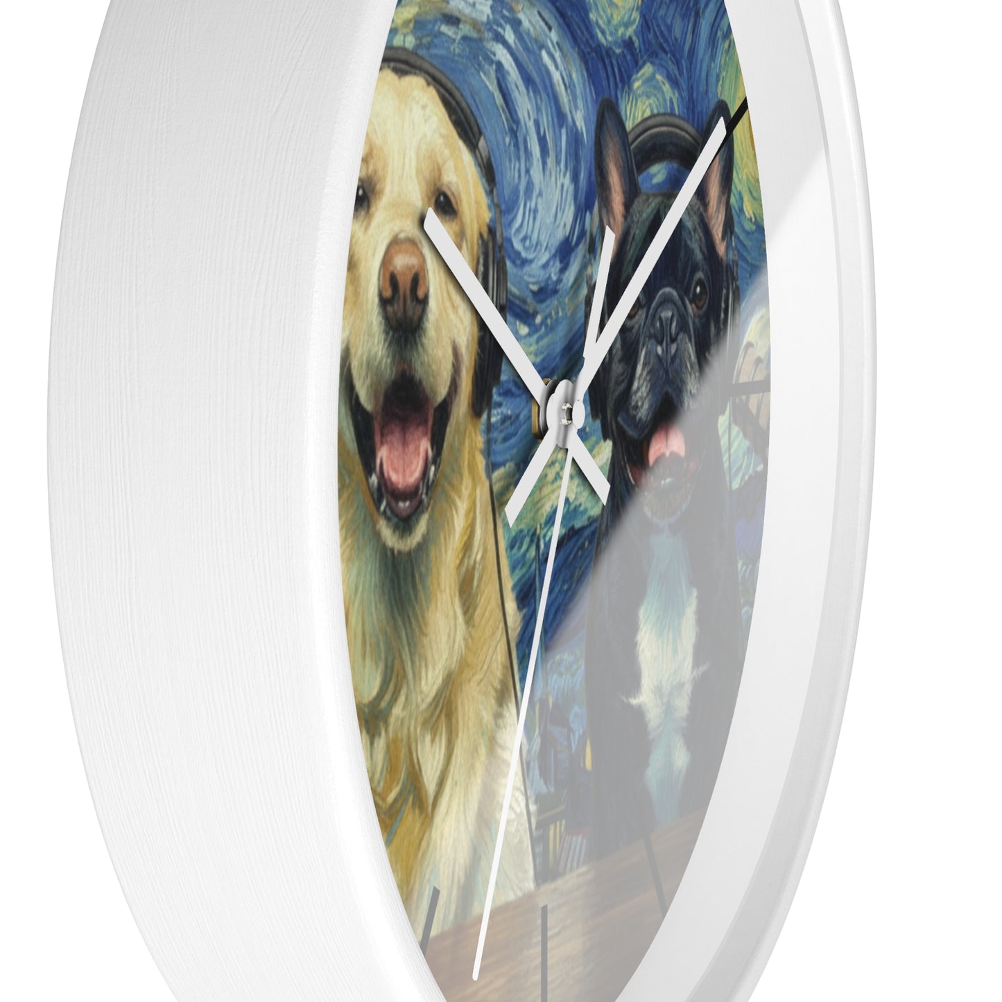 Goldie & Frenchie 'Starry Night' Wall Clock - Van Gogh Inspired