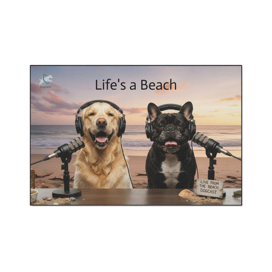 Goldie & Frenchie 'Life's a Beach' Floor Mat — Heavy-Duty Entry Rug