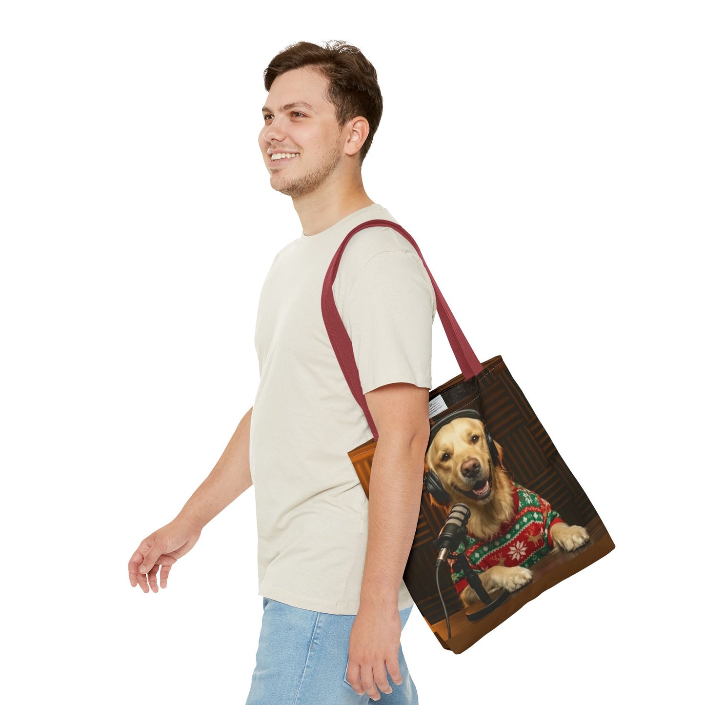 Goldie & Frenchie Smiling Christmas Tote Bag