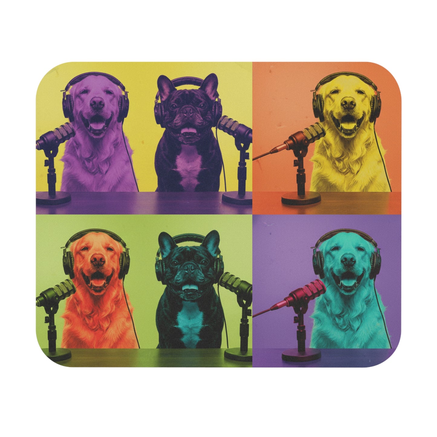 Goldie & Frenchie Warhol-inspired Mouse Pad