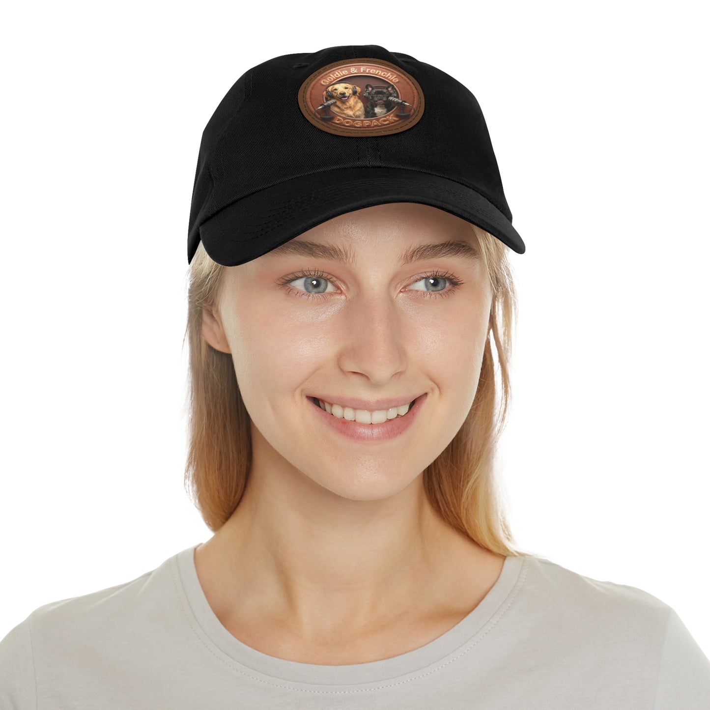 Goldie & Frenchie Leather Patch Baseball Cap