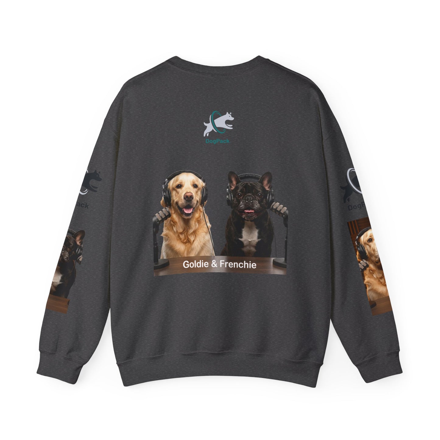 Goldie & Frenchie Have your Back Crewneck and Printed Sleeves