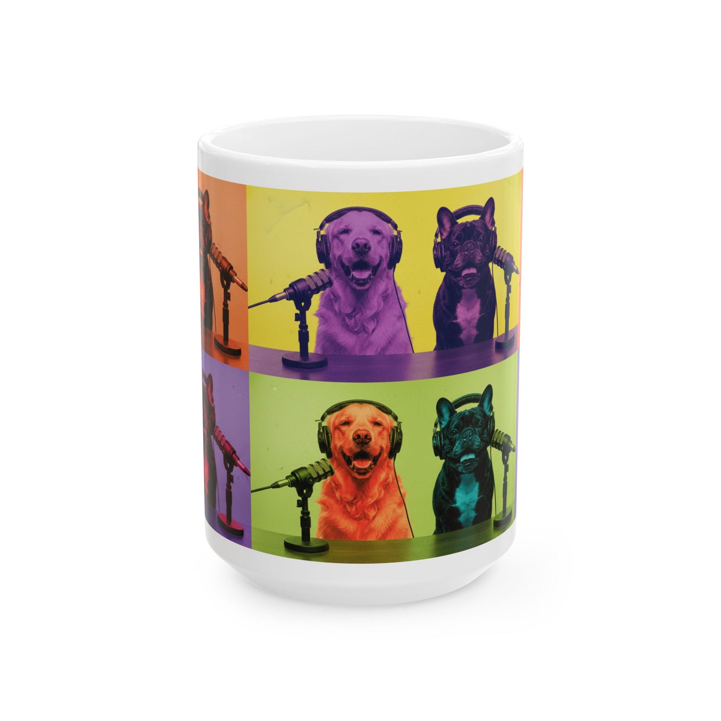 Goldie & Frenchie Warhol Inspired Pop Art Mug - (11oz & 15 oz)