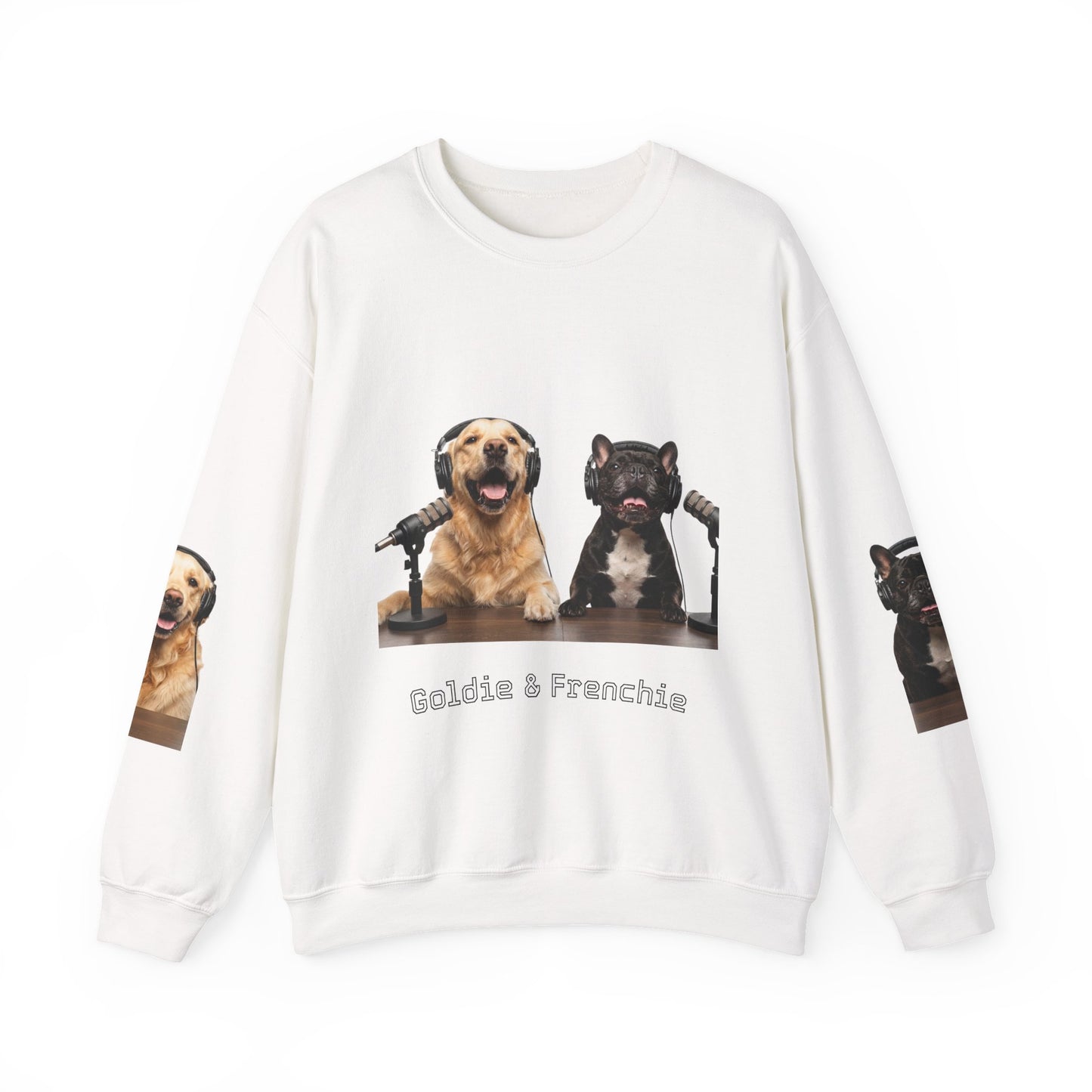 Goldie & Frenchie Smiling Crewneck with G&F sleeves