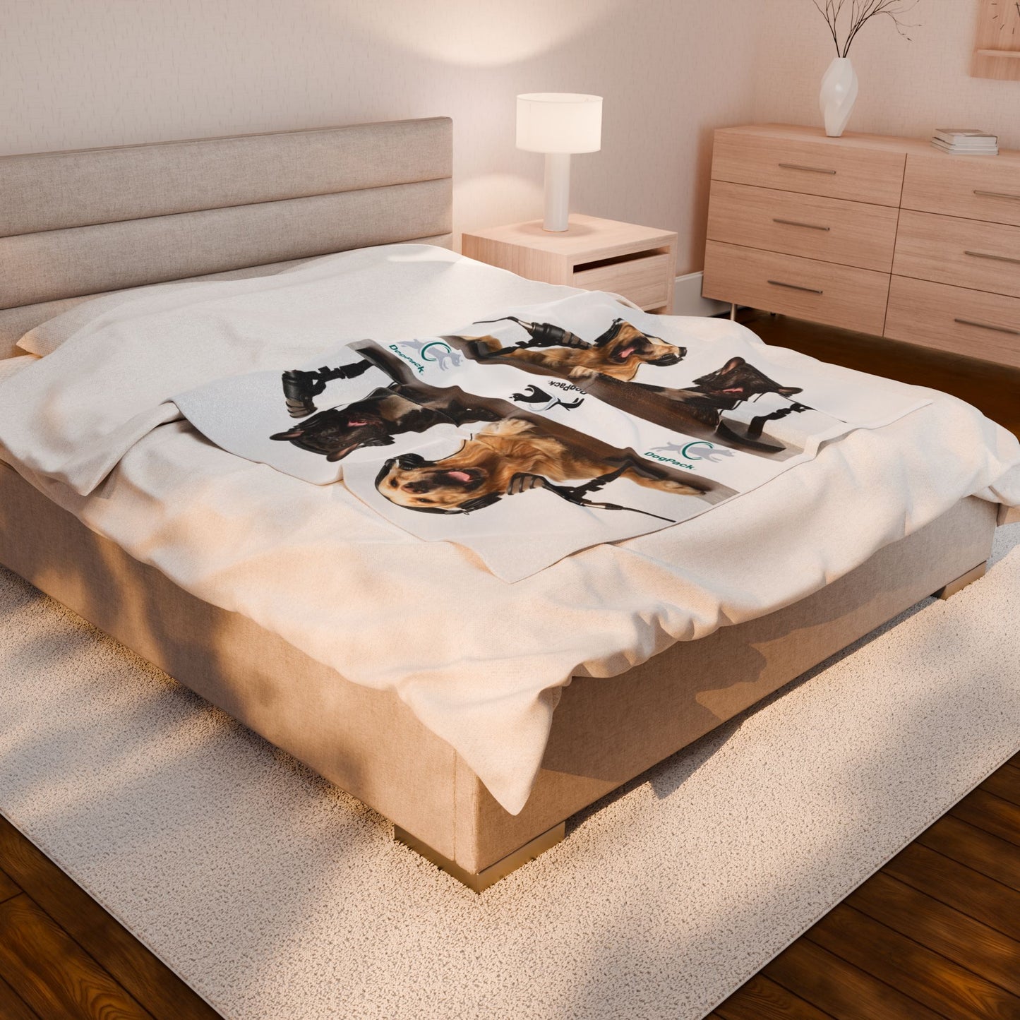 Goldie & Frenchie Velveteen MicroPlush Blanket