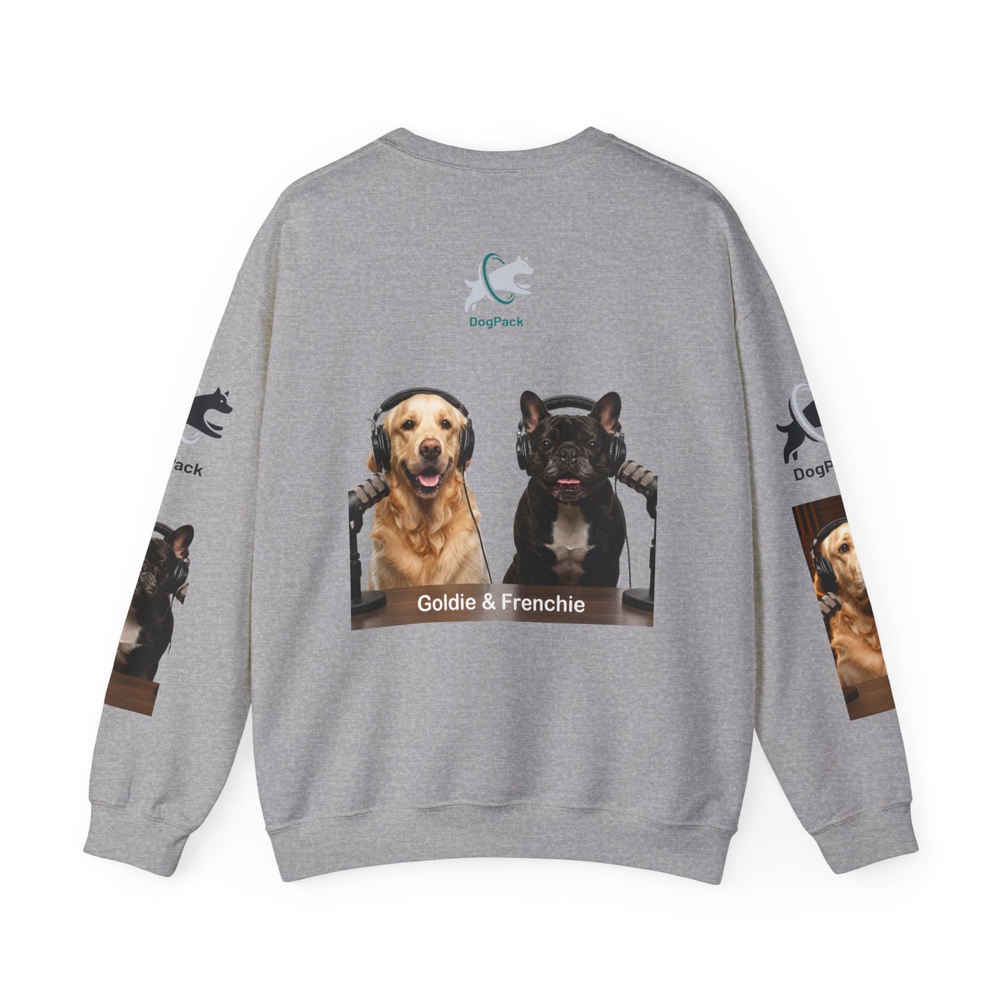 Goldie & Frenchie Have your Back Crewneck and Printed Sleeves