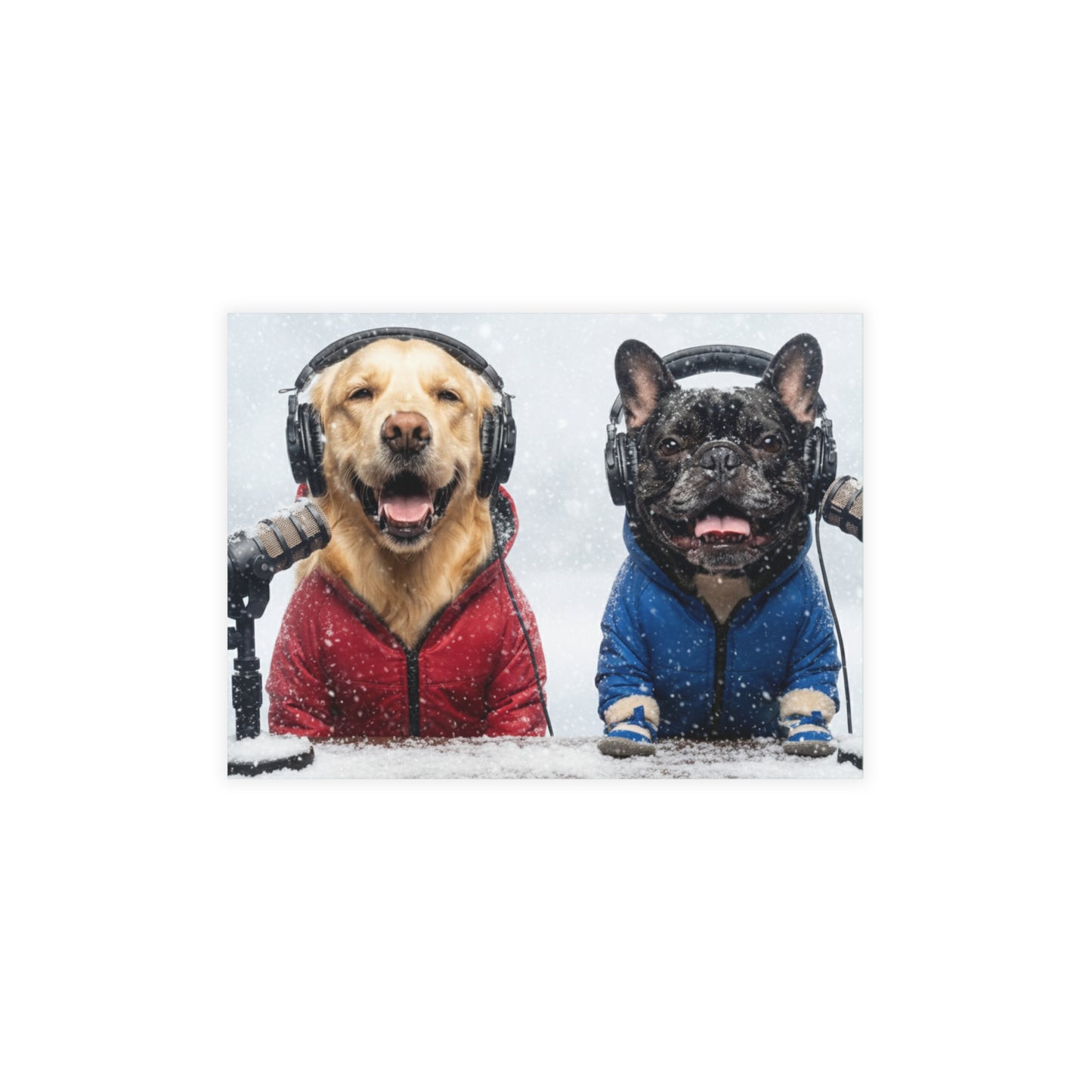 Goldie & Frenchie Winter Postcard Bundles (envelopes included)