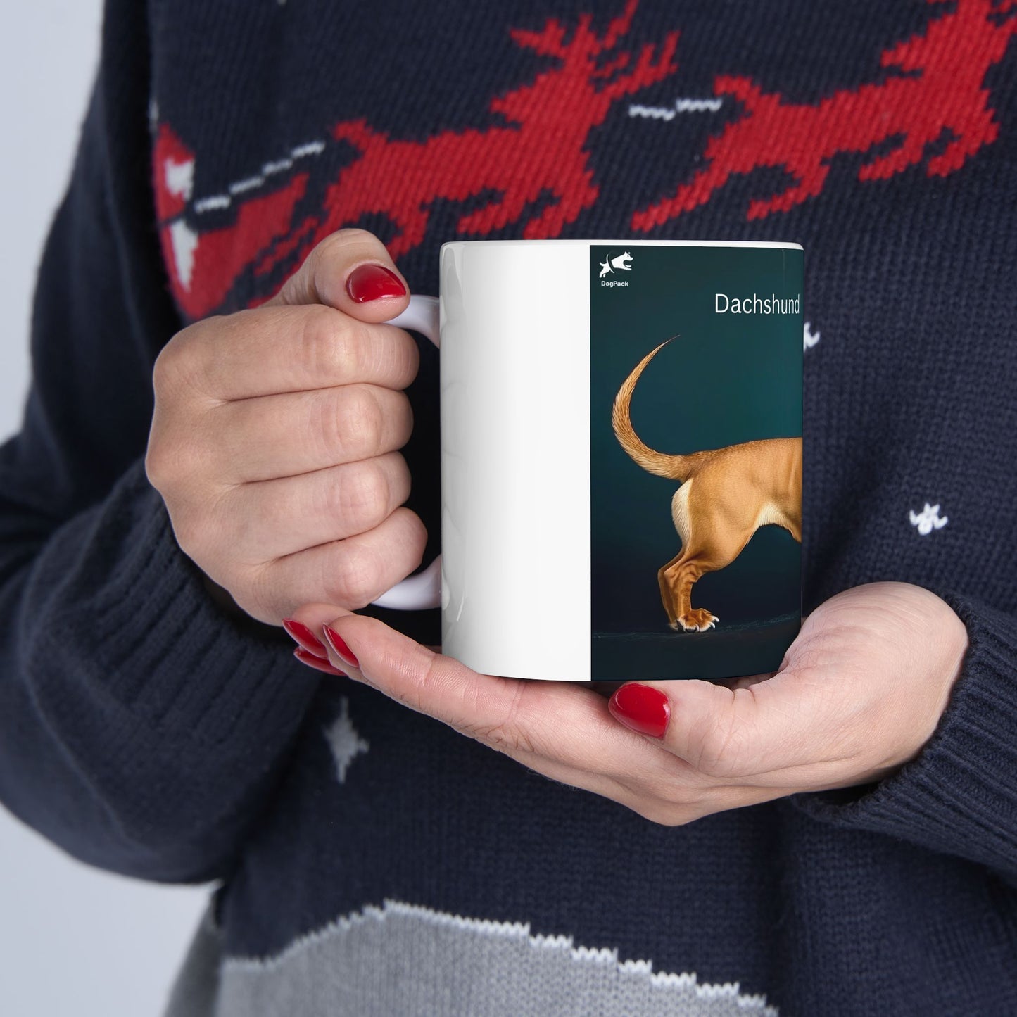 Dachshund Ceramic Mug – 11oz/15oz Coffee Cup with Dachshund Photo