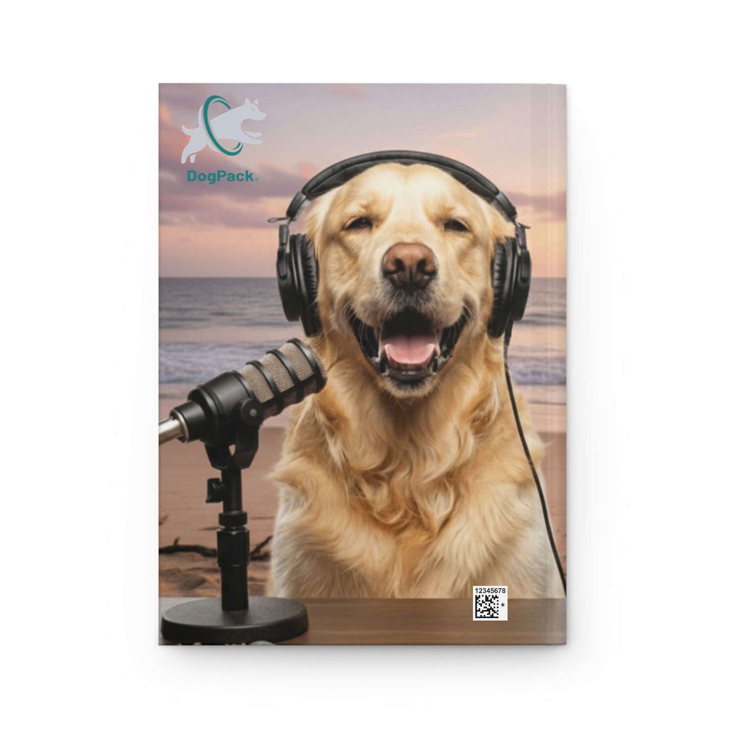 Goldie & Frenchie 'Working on the Beach' Hardcover Journal