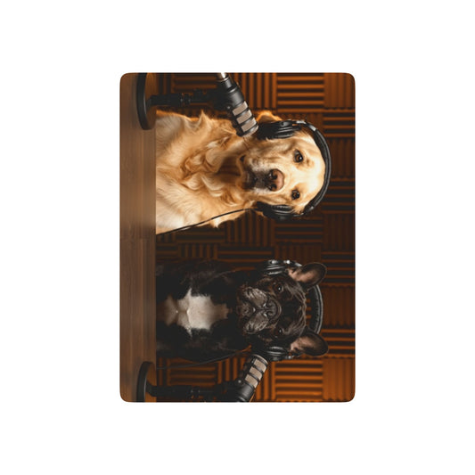 Goldie & Frenchie 'In the Podcast Studio' Playing Cards