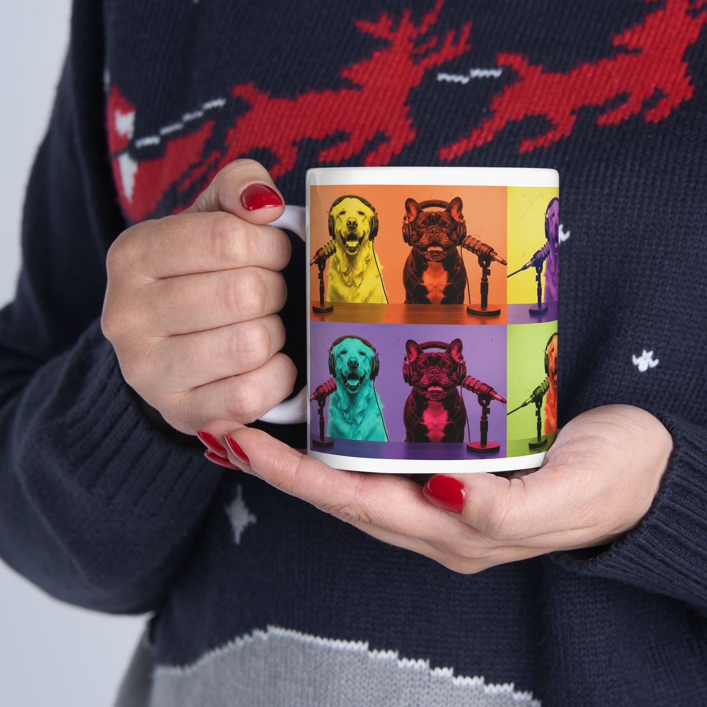 Goldie & Frenchie Warhol Inspired Pop Art Mug - (11oz & 15 oz)