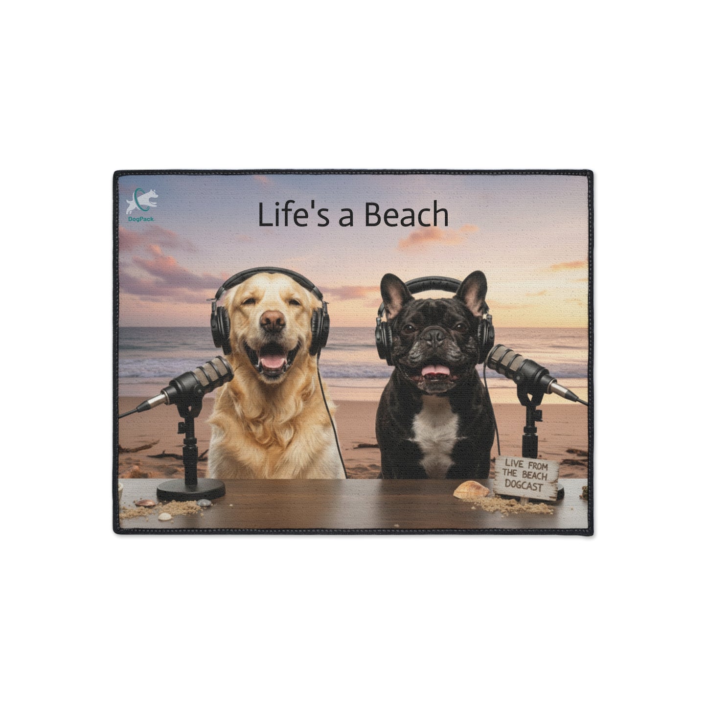 Goldie & Frenchie 'Life's a Beach' Floor Mat — Heavy-Duty Entry Rug