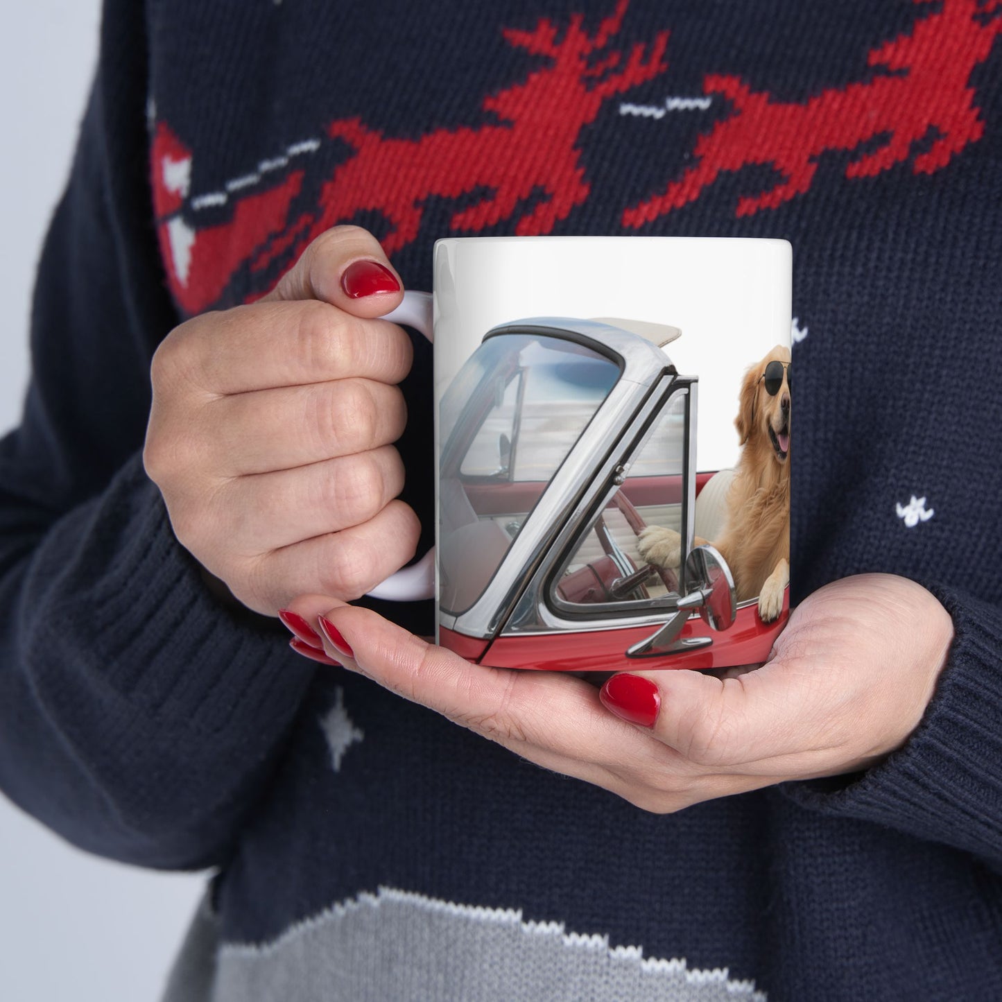 Goldie & Frenchie 'Roadtrippin' - Ceramic Coffee Mug (11oz, 15oz)