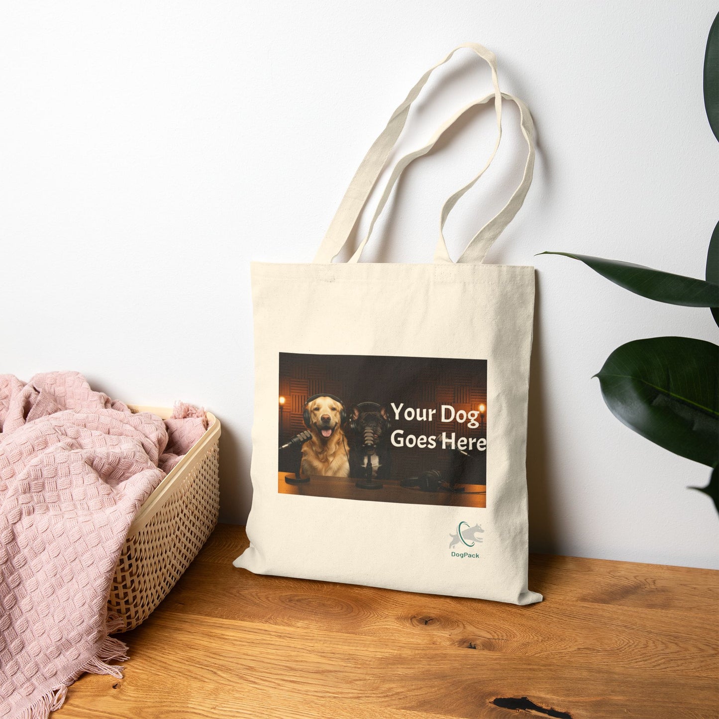 Goldie & Frenchie Custom Canvas Tote - Send in your Pic - Two Sides