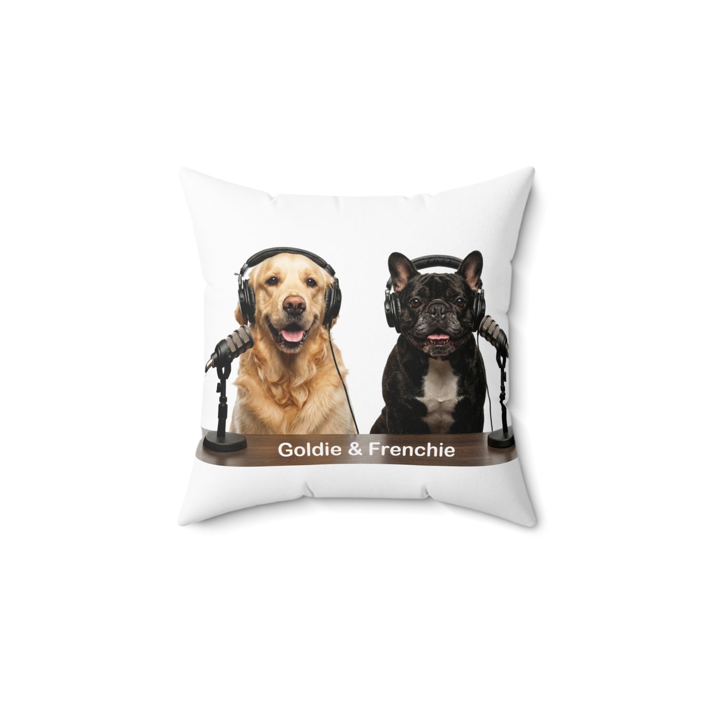 Goldie & Frenchie DogPack Podcast Pillow