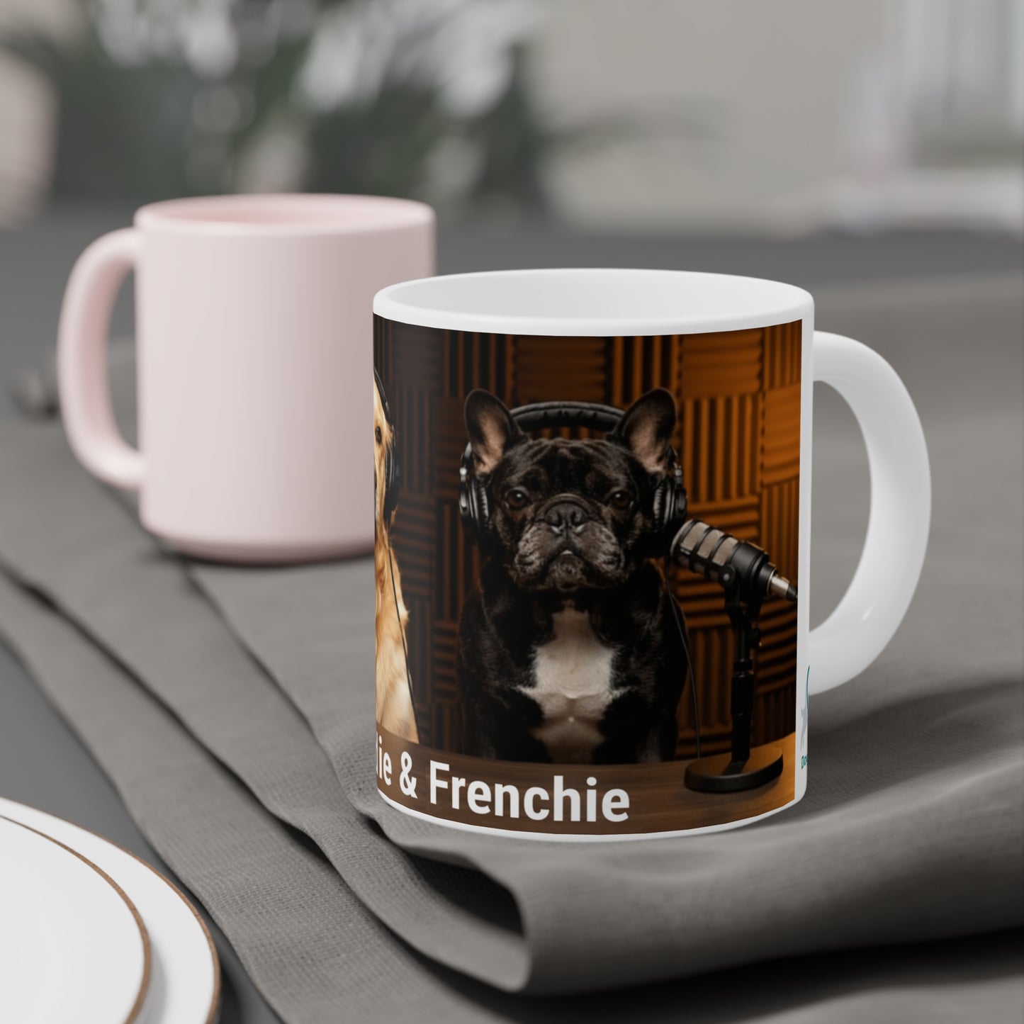 Goldie & Frenchie In the Studio Coffee Mug (11oz/15oz/20oz) - Made and Ships from Canada