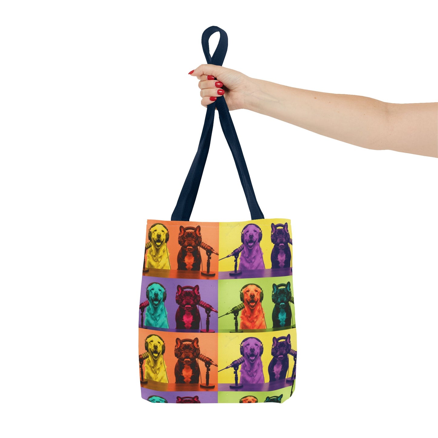 Goldie & Frenchie Pop Art Warhol Inspired Tote Bag - Choose your handle colour