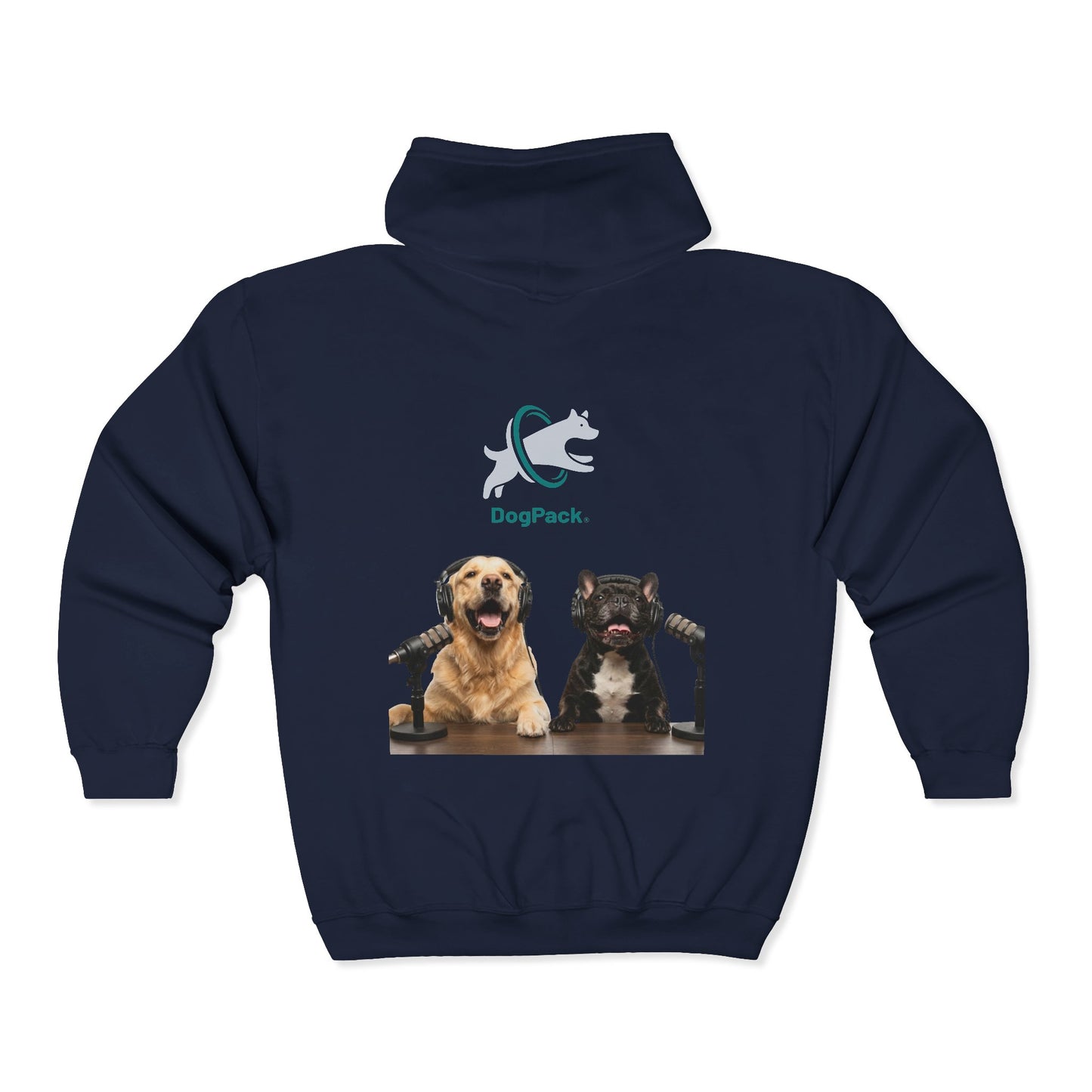 Goldie & Frenchie Podcast Full-Zip Hoodie - Front and Back - Ships from Australia + New Zealand