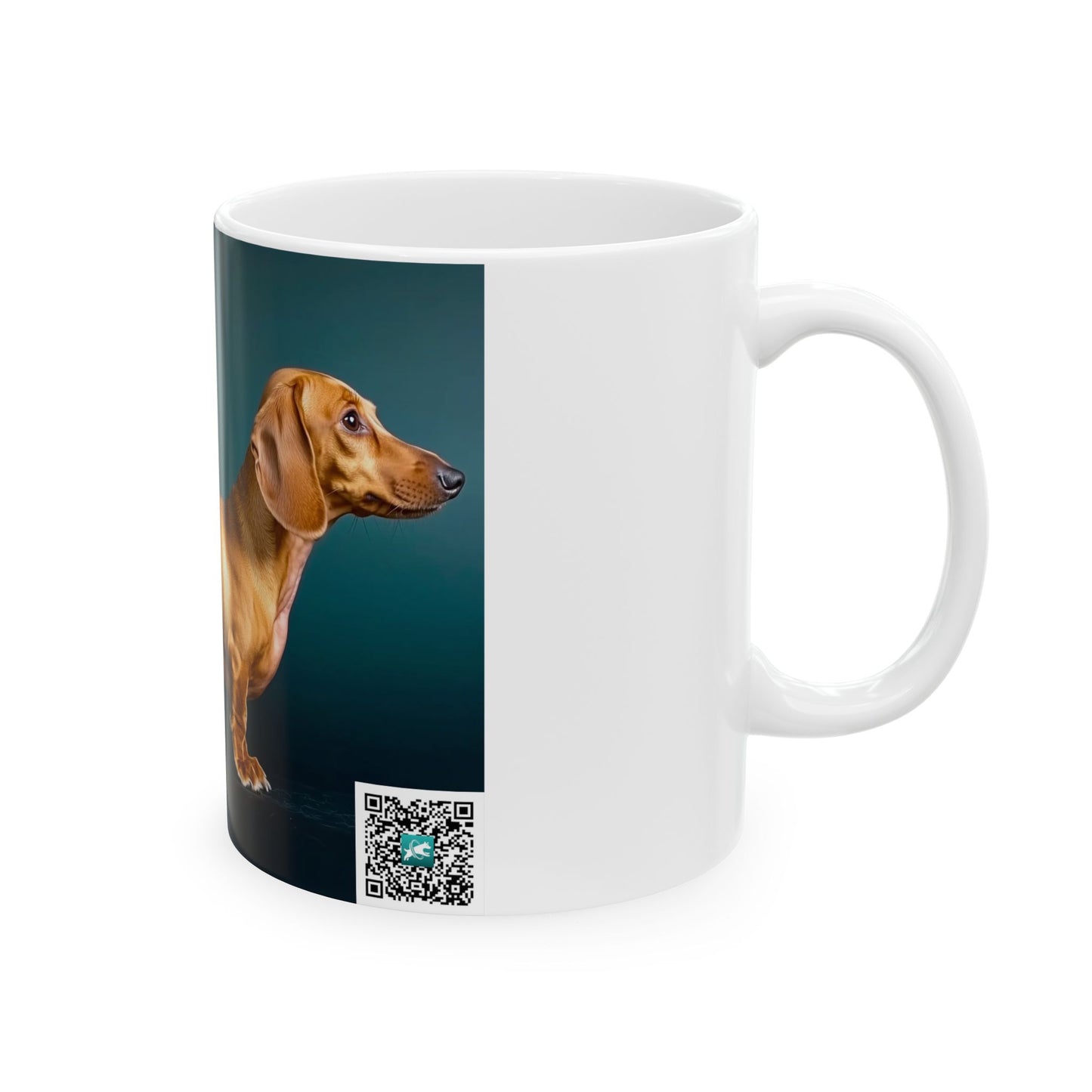 Dachshund Ceramic Mug – 11oz/15oz Coffee Cup with Dachshund Photo