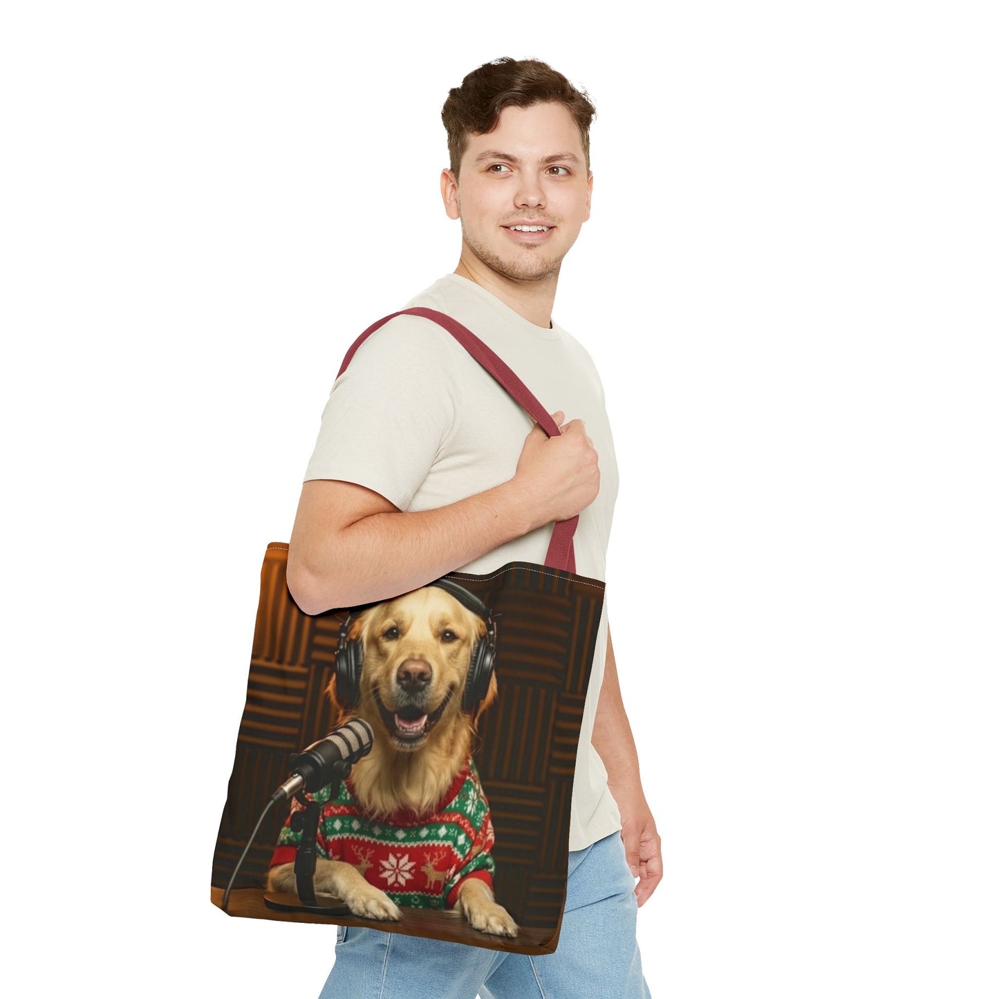 Goldie & Frenchie Smiling Christmas Tote Bag