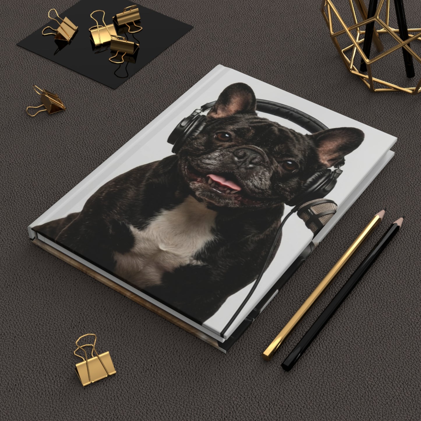 Goldie & Frenchie Smiling Hardcover Notebook