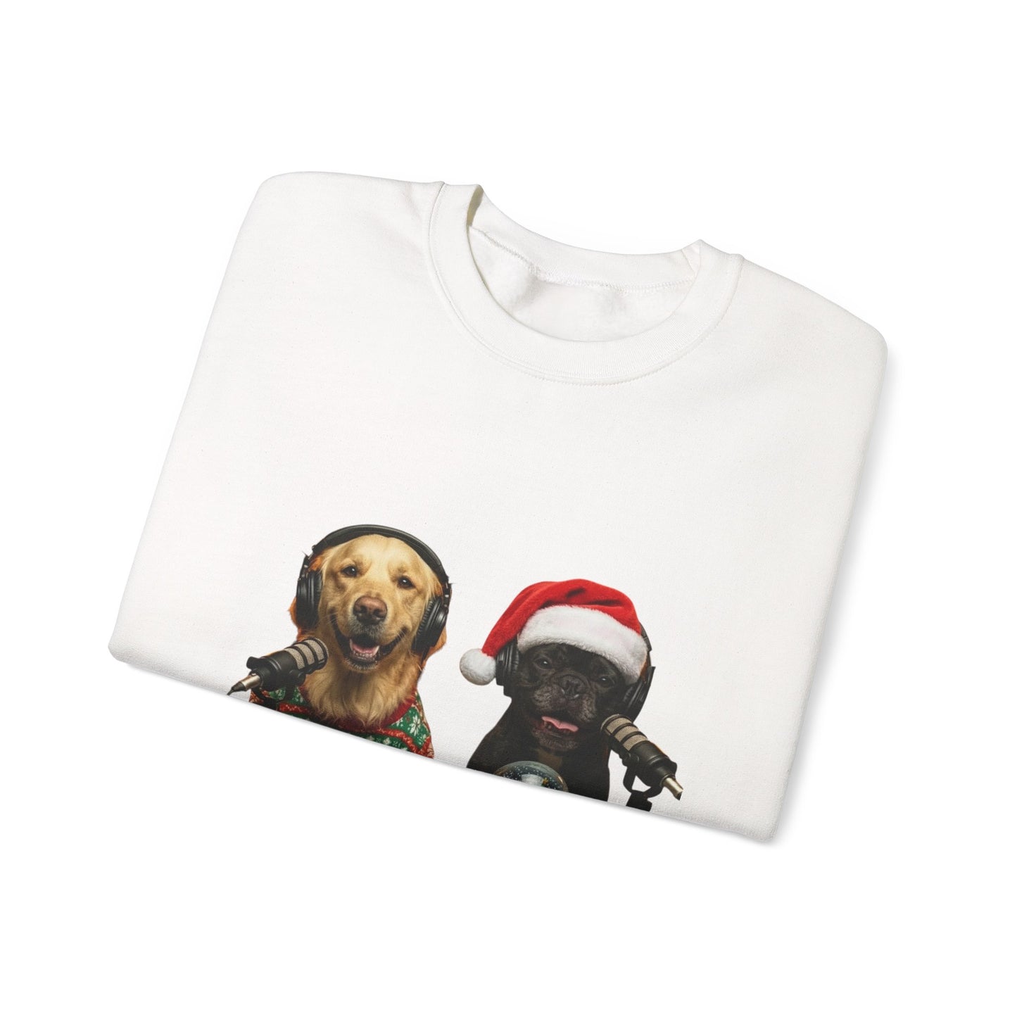 Goldie & Frenchie Christmas Crewneck with G&F sleeves