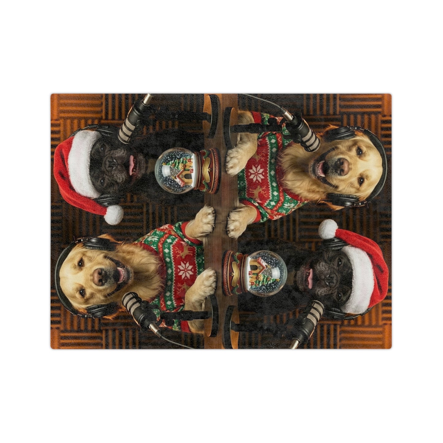 Goldie & Frenchie Velveteen Blanket – Christmas design!