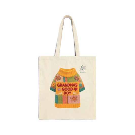 Goldie & Frenchie 'Grandma's Good Boy' Canvas Tote - Two Sides