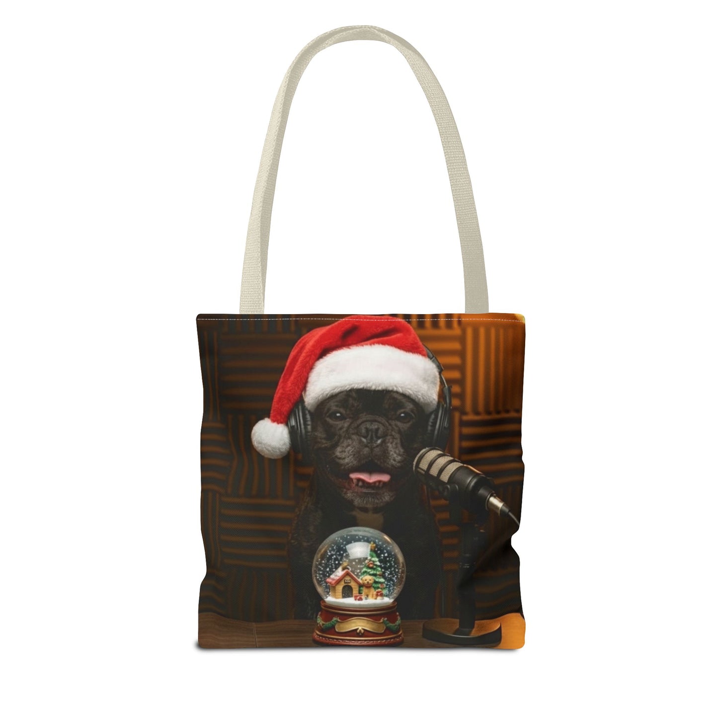Goldie & Frenchie Smiling Christmas Tote Bag