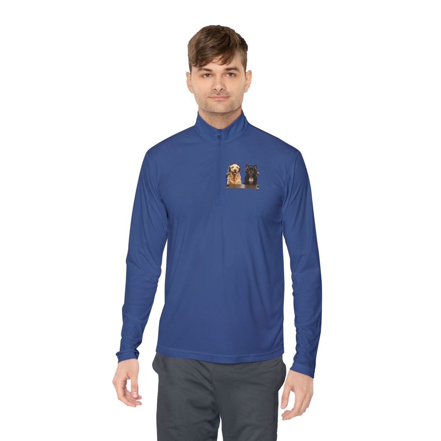 'Goldie & Frenchie' Quarter-Zip Pullover