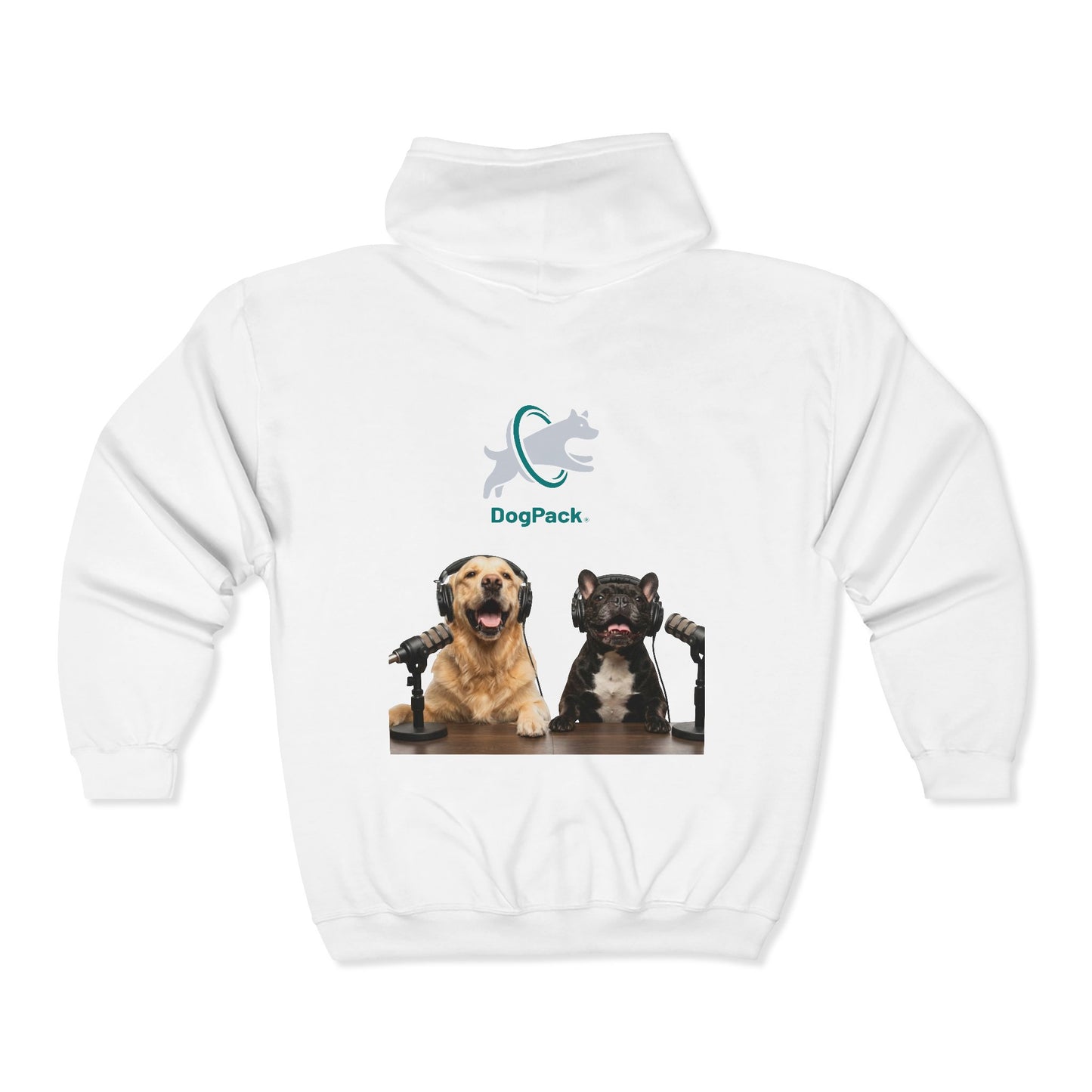 Goldie & Frenchie Podcast Full-Zip Hoodie - Front and Back - Ships from Australia + New Zealand