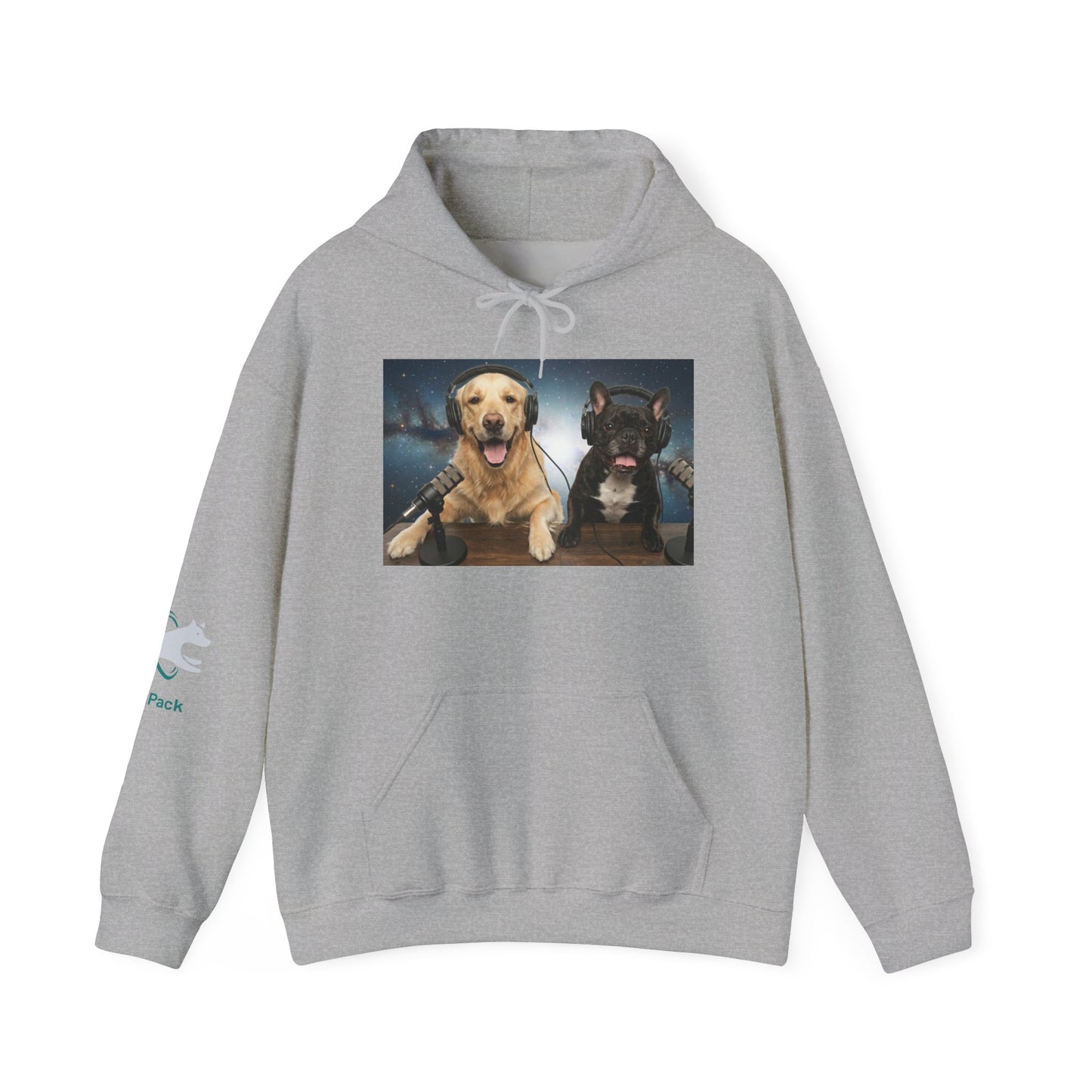 Goldie & Frenchie Cozy Hoodie Broadcasting from Space