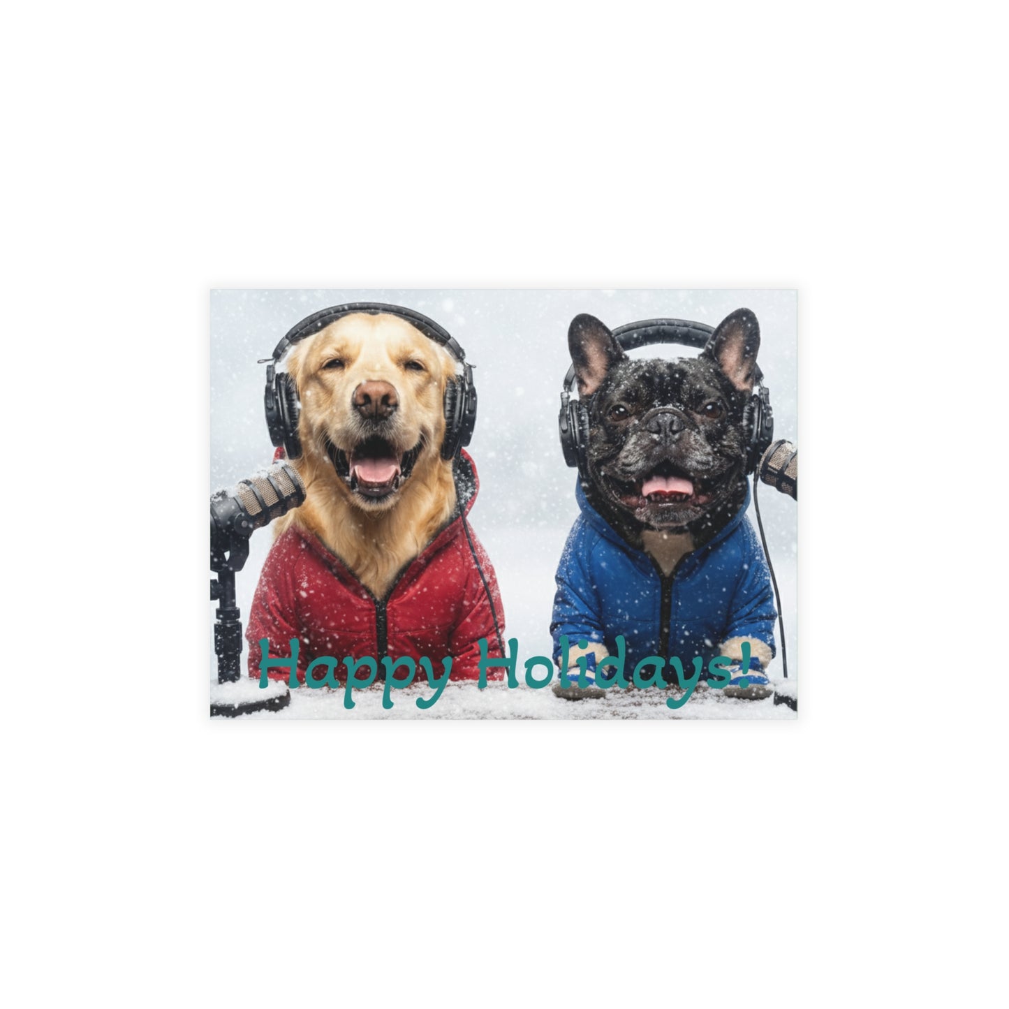 Goldie & Frenchie Winter Postcard Bundles (envelopes included)