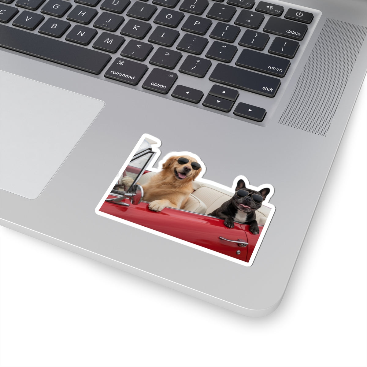 Goldie & Frenchie Top Down - Kiss-Cut Sticker