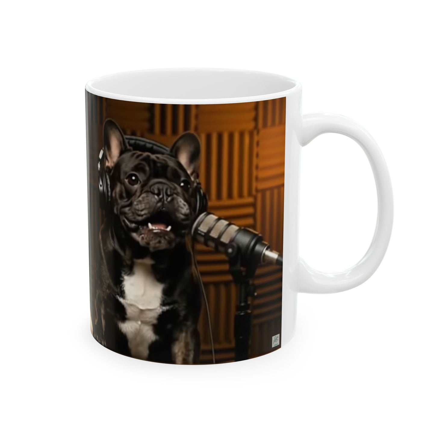 Goldie & Frenchie Laughing On-Air Podcast Mug