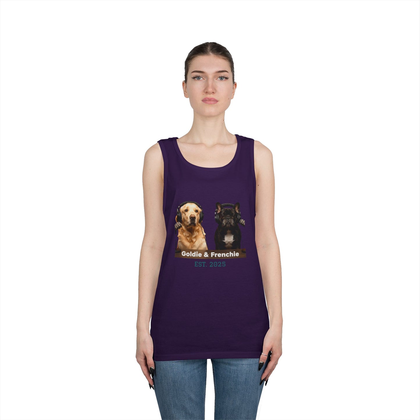 Goldie & Frenchie Front and Back Tank Top - Unisex