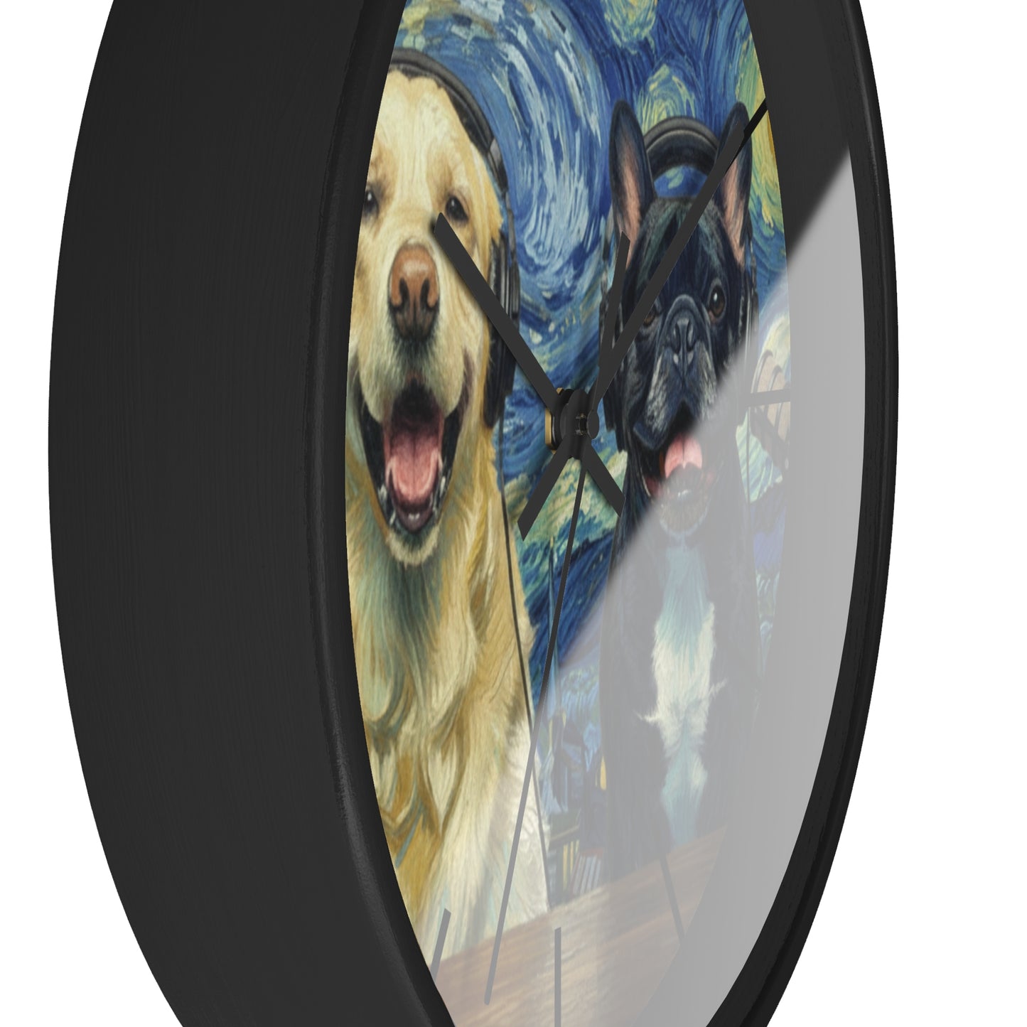 Goldie & Frenchie 'Starry Night' Wall Clock - Van Gogh Inspired