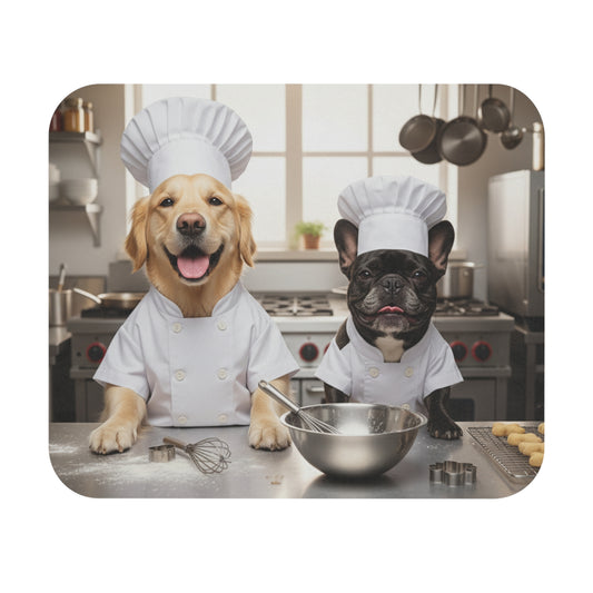 Goldie & Frenchie 'Helping in the Kitchen' Mousepad