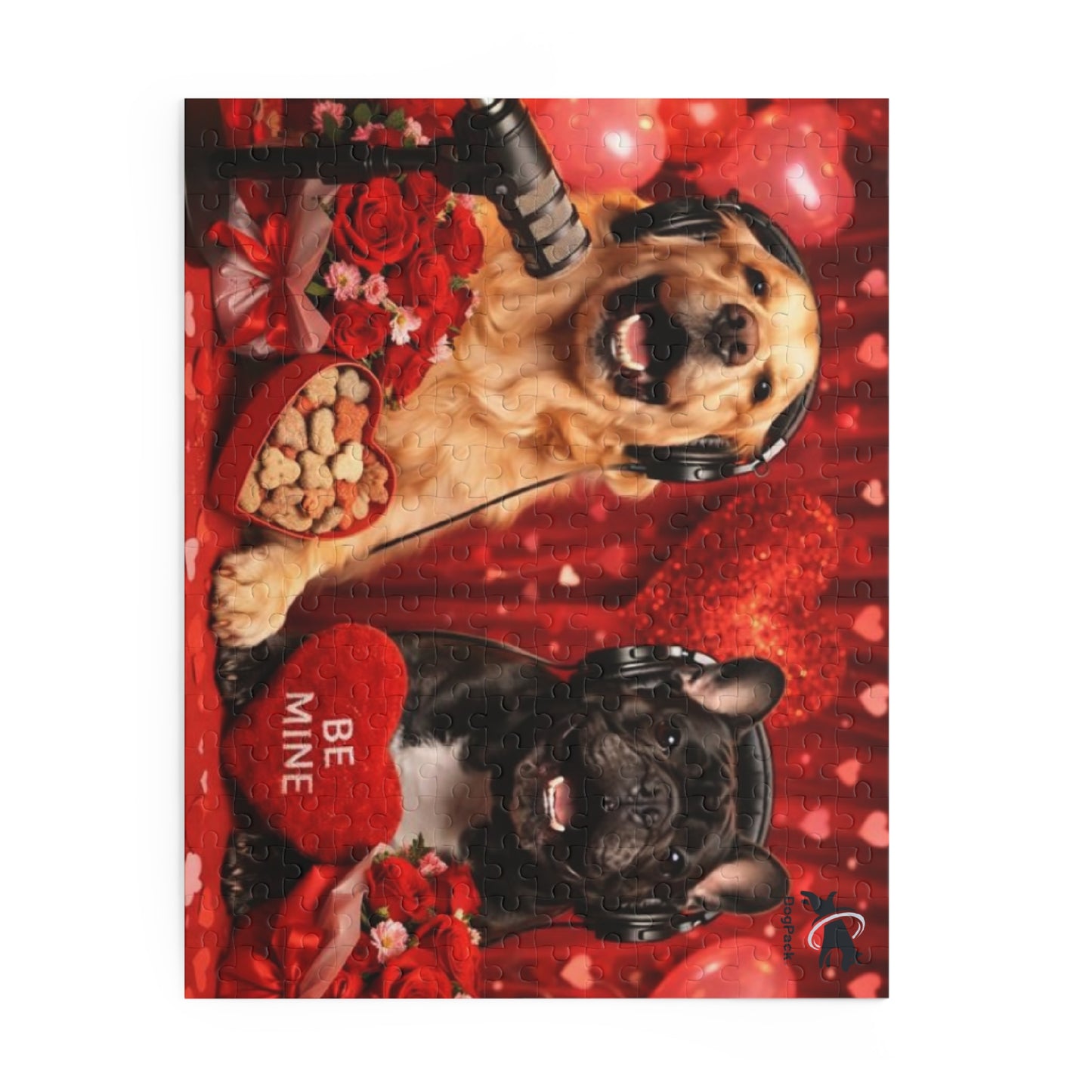 Goldie & Frenchie 'Be my Valentine' Puzzle — 120/252/500-Piece Jigsaw