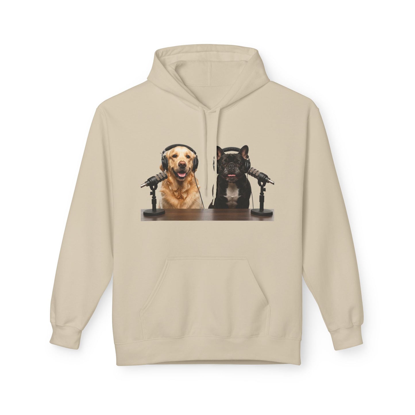 Goldie & Frenchie Repeating Pattern with Australia Flag Hoodie — Front & Back Print - Ships from Australia + New Zealand