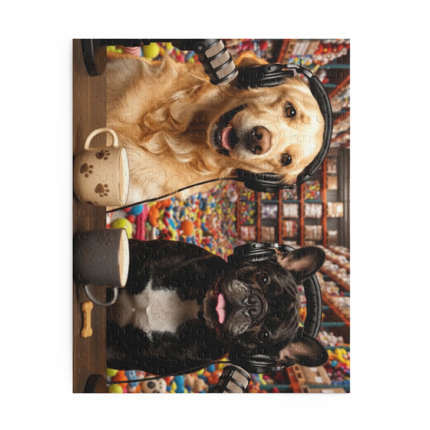 Goldie & Frenchie Podcast in the Warehouse Puzzle — 120/252/500-Piece Jigsaw